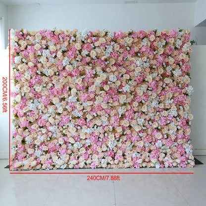 Custom Artificial Champagne, Light Yellow Flower Wall Background, Wedding Birthday Party Baby Shower Floral Panel