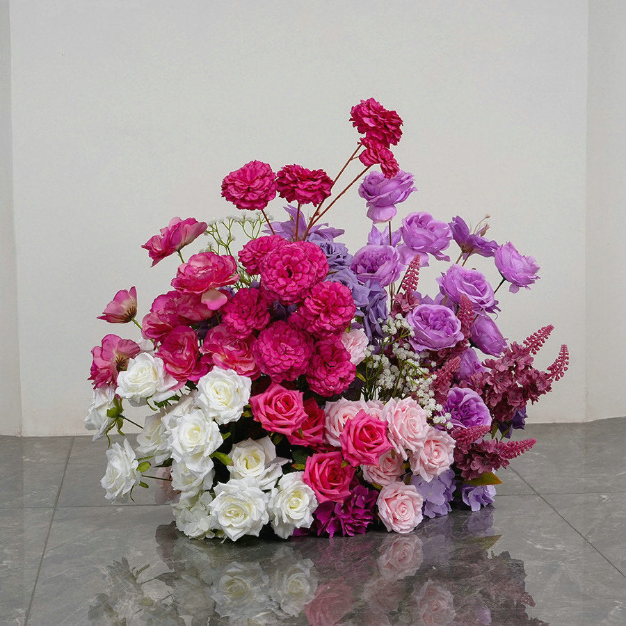 Cream, Baby Pink, Deep Pink, Staleblue Flower Garland, Centerpiece, Floor Flower, Wedding Engagement Bridal Shower Backdrop Decoration