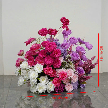 Cream, Baby Pink, Deep Pink, Staleblue Flower Garland, Centerpiece, Floor Flower, Wedding Engagement Bridal Shower Backdrop Decoration
