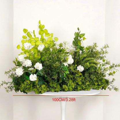 Custom Green Plants Flower Arrangement, Flower Centerpiece, Wedding Reception Flower Runner