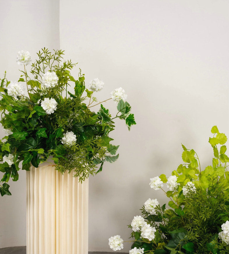 Custom Green Plants Flower Arrangement, Flower Centerpiece, Wedding Reception Flower Runner