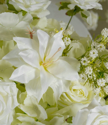 Artificial Ivory Flower Arrangement, Centerpiece, Floor Flower, Wedding Engagement Baby Shower Backdrop Decoration