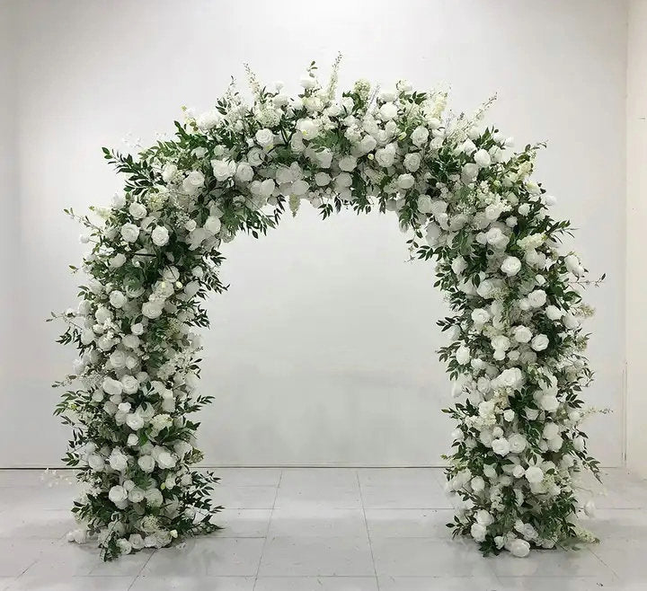 Ivory Rose, Babybreaths, Hydrangea, Butterfly orchid Archway Flower for 15ft
