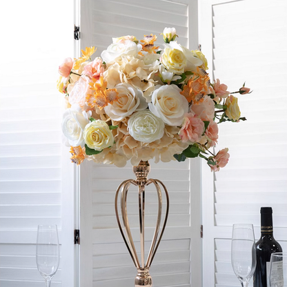 Flower Wedding Centerpiece,Artificial Champagne,Orange,Peach Pink Flower Ball,Business Decoration