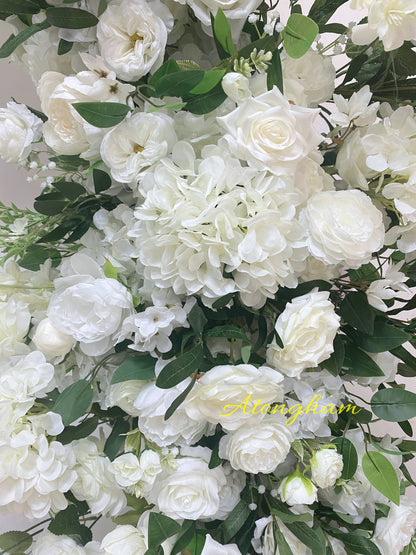 Custom order for Jonah -Wedding Backdrop white Ivory Roses Arch Flowers, 3FT + 5FT ! fast deliver Oct 2.