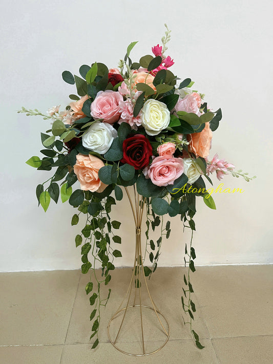 Hanging Flower Ball Wedding Table Centerpieces Rustic Style Dinner Table Business Decor