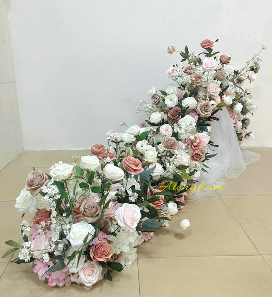 Wedding Table Flower Runner Classic Flower Garland Aisle Flower Silk Flower