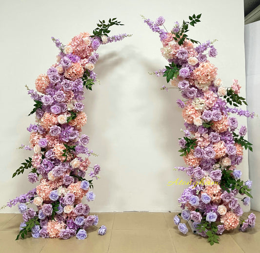 Ceremony Backdrop Arch Wedding Party Backdrop Decor Lilac Horn Arch Flower Arrangement