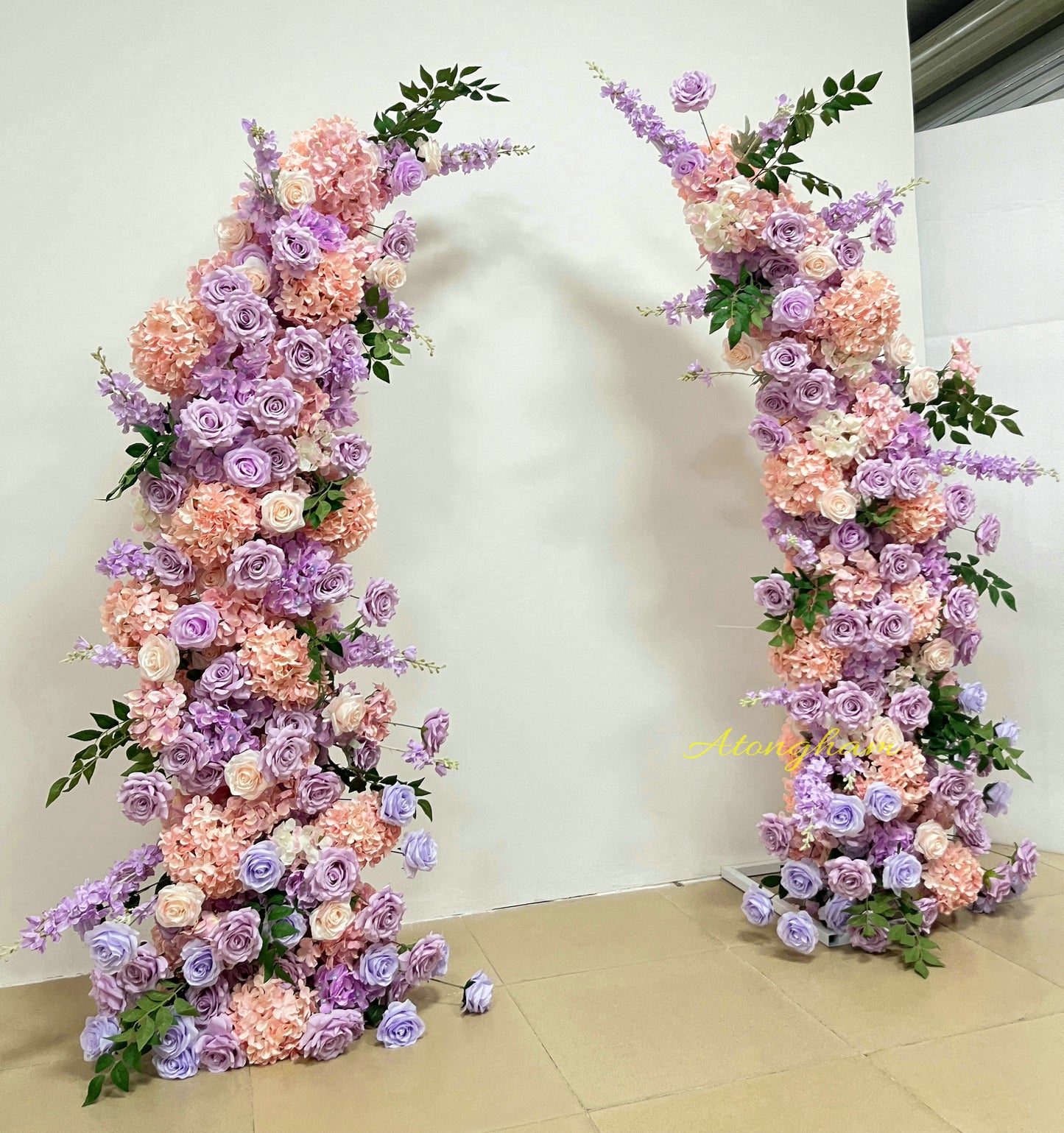 Ceremony Backdrop Arch Wedding Party Backdrop Decor Lilac Horn Arch Flower Arrangement