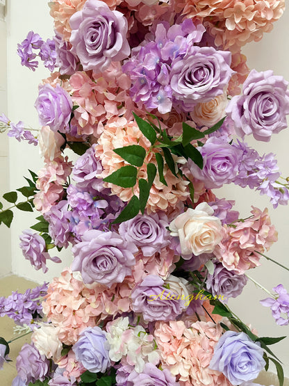 Ceremony Backdrop Arch Wedding Party Backdrop Decor Lilac Horn Arch Flower Arrangement