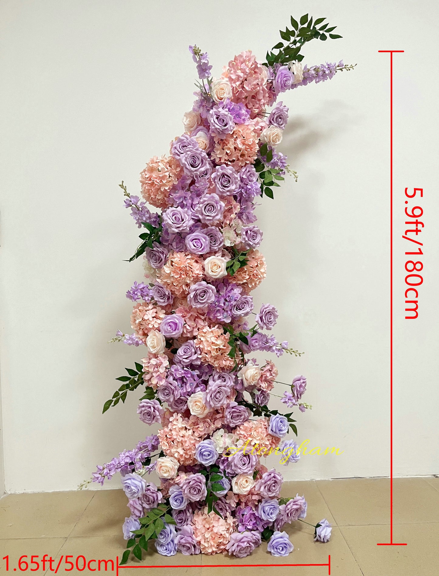 Ceremony Backdrop Arch Wedding Party Backdrop Decor Lilac Horn Arch Flower Arrangement
