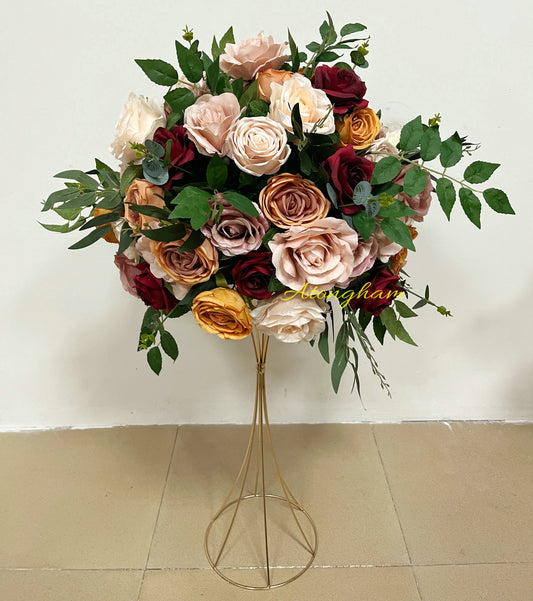 Dusty Pink Terracotta Flower Ball Fall Table Centerpieces Wedding Dinner Table Decor Floral