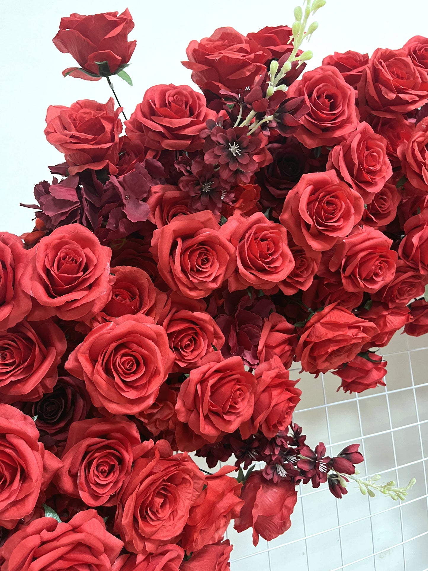 Circle Arch Red Rose Flower Garland Articial Wedding Decoration Flower Arrangement