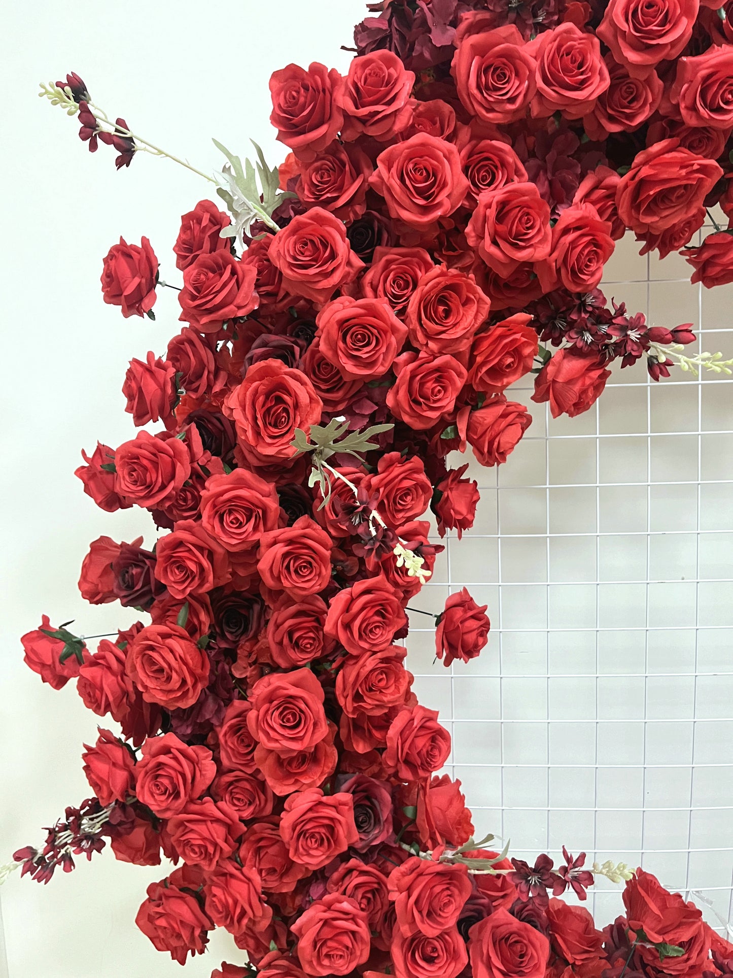 Circle Arch Red Rose Flower Garland Articial Wedding Decoration Flower Arrangement