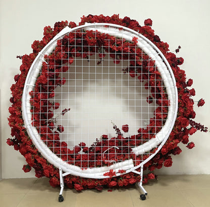 Circle Arch Red Rose Flower Garland Articial Wedding Decoration Flower Arrangement