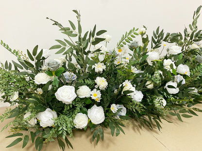 Dusty Blue Winter Wedding Floor Flower Aisle Flower Christmas New Year Decoration Floral