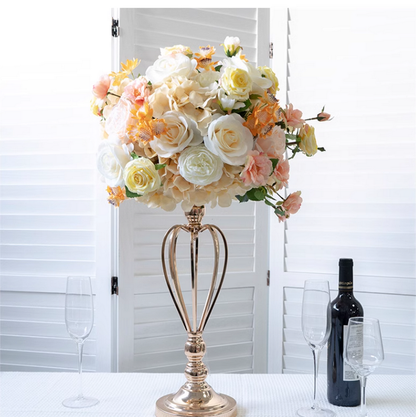 Flower Wedding Centerpiece,Artificial Champagne,Orange,Peach Pink Flower Ball,Business Decoration