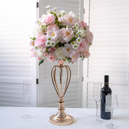 Cream White Pink Flower Wedding Centerpiece,Artificial Flower Ball,Road Lead Flower