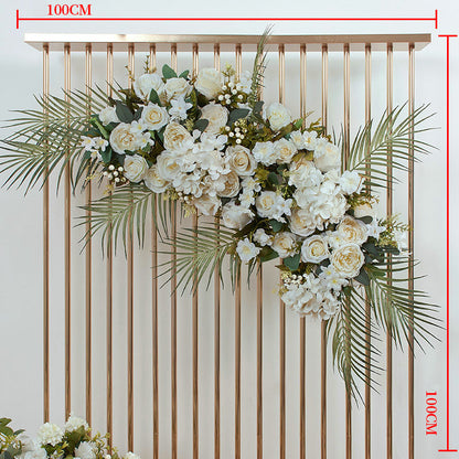 Cream Flower with Greenery Artificial Archway Flower, Flower Centerpiece, Wedding Engagement Party, Stage Decors Custom Flower