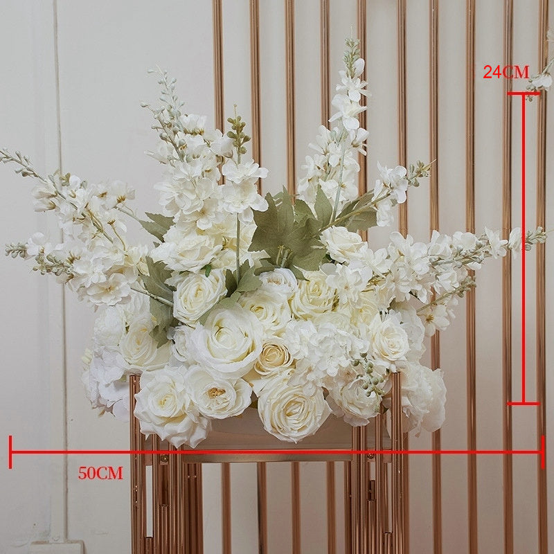 Ivory Rose, Hydrangea Artificial Archway Flower, Flower Centerpiece, Wedding Engagement Party, Stage Decors Custom Flower