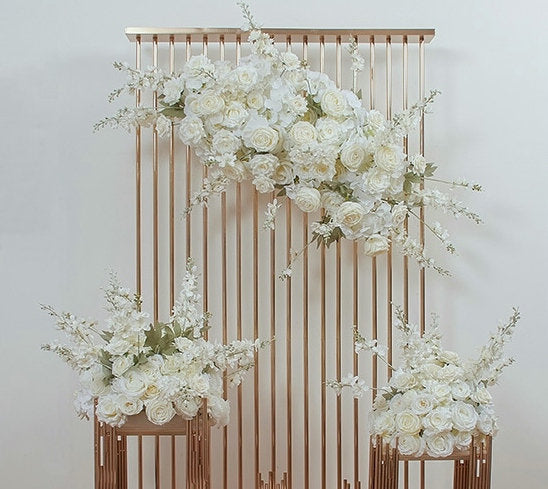 Ivory Rose, Hydrangea Artificial Archway Flower, Flower Centerpiece, Wedding Engagement Party, Stage Decors Custom Flower