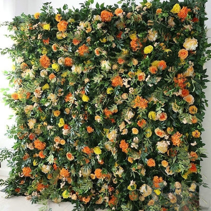 Bright Orange Yellow Flower Wall Diy Craft Wall Decoration Backdrop Wedding Home Party Decor