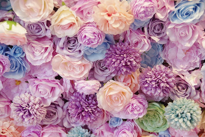 Gradient Flower Wall Panel, Warm Color, Wedding Party Home Store Baby Shower Background Decor