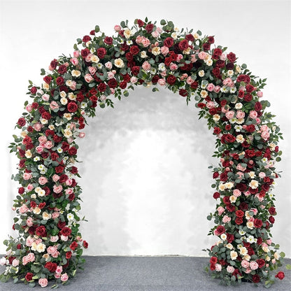 Handmade Iron Double Pole U-Shaped Arch Flower Stand T-Stage Decoration Arch Flower Stand Custom Various Sizes