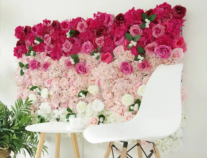 Gradient Flower Wall Panel, Warm Color, Wedding Party Home Store Baby Shower Background Decor
