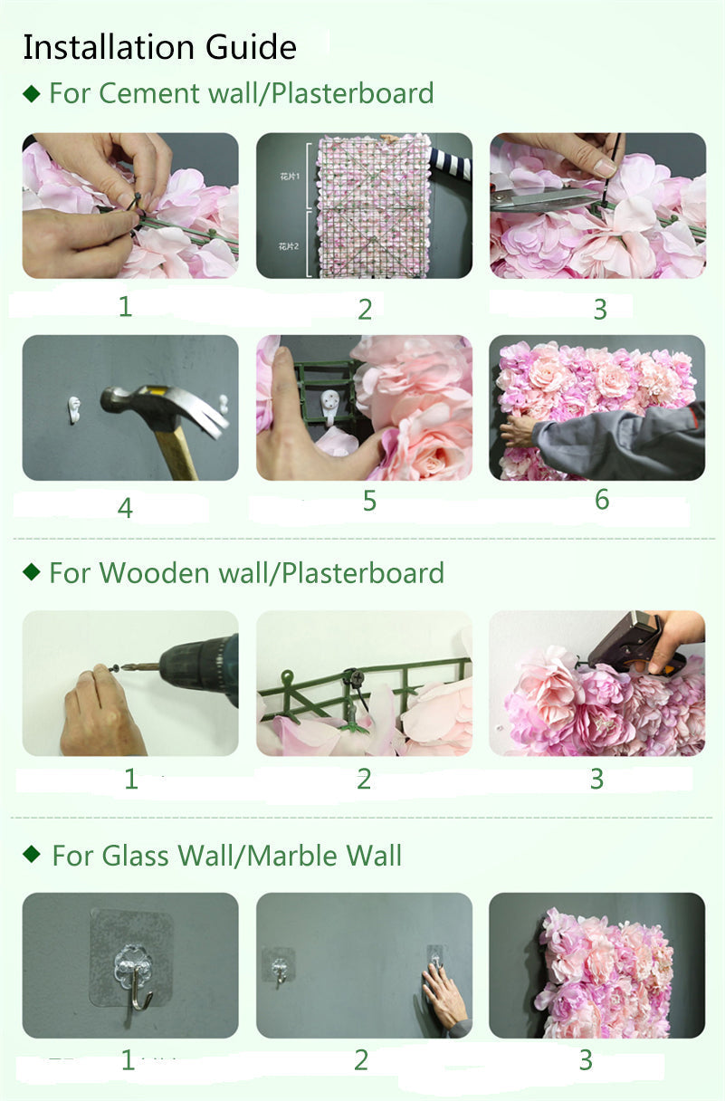5D Cloth Roll Up Flower Wall Eucalyptus Leaves Artificial Ivory Floral Wedding Event Party Backdrop