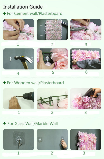 5D Cloth Roll Up Flower Wall Eucalyptus Leaves Artificial Ivory Floral Wedding Event Party Backdrop