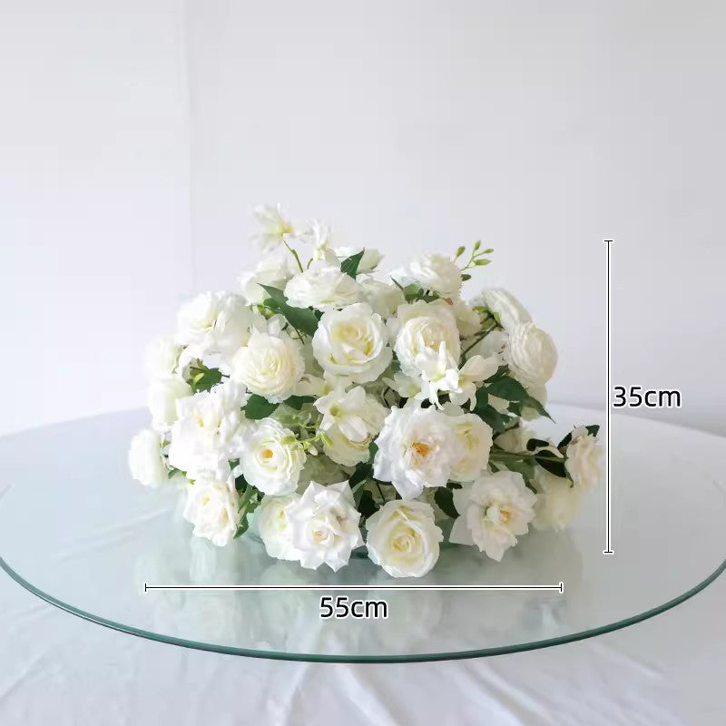 Mauve Wedding Reception Flower Ball Table Centerpieces Restaurant Dinner Table Decor