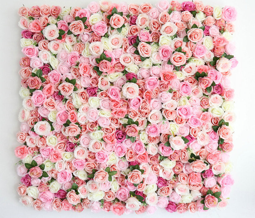 Blush Baby Pink Ivory Rose Flower Wall Background Wedding Birthday Party Baby Shower Rose Floral Panels