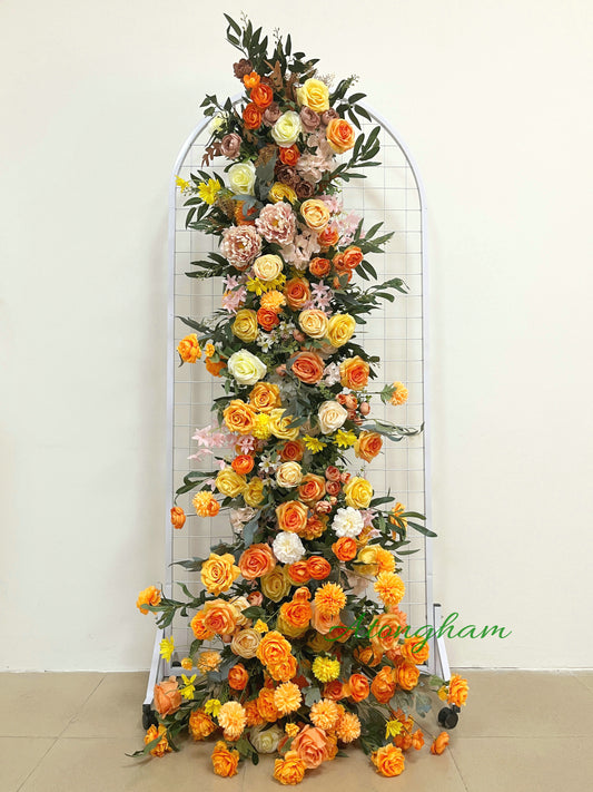 Autumn outdoor artificial wedding flower arrangement
