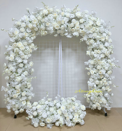 Cream artificial arch flower garland wedding decor