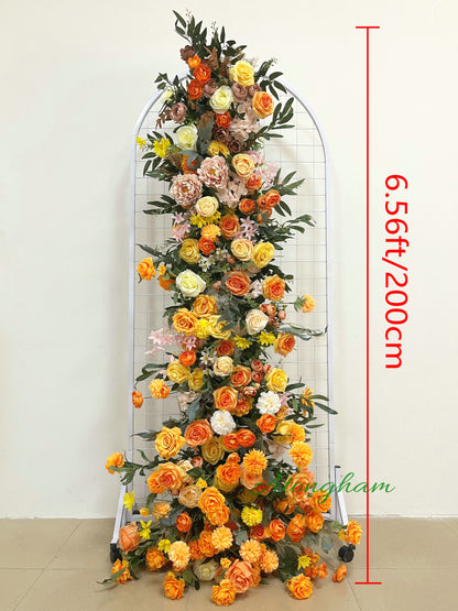 Fall-inspired floral backdrop decoration for parties