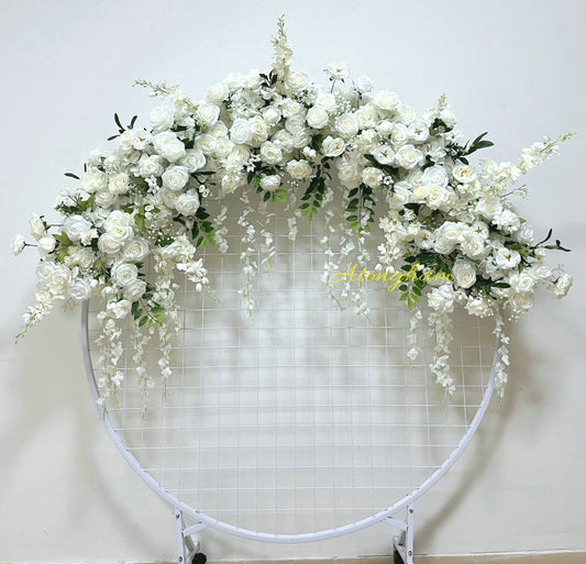 Ivory rose hanging vine flower garland for weddings