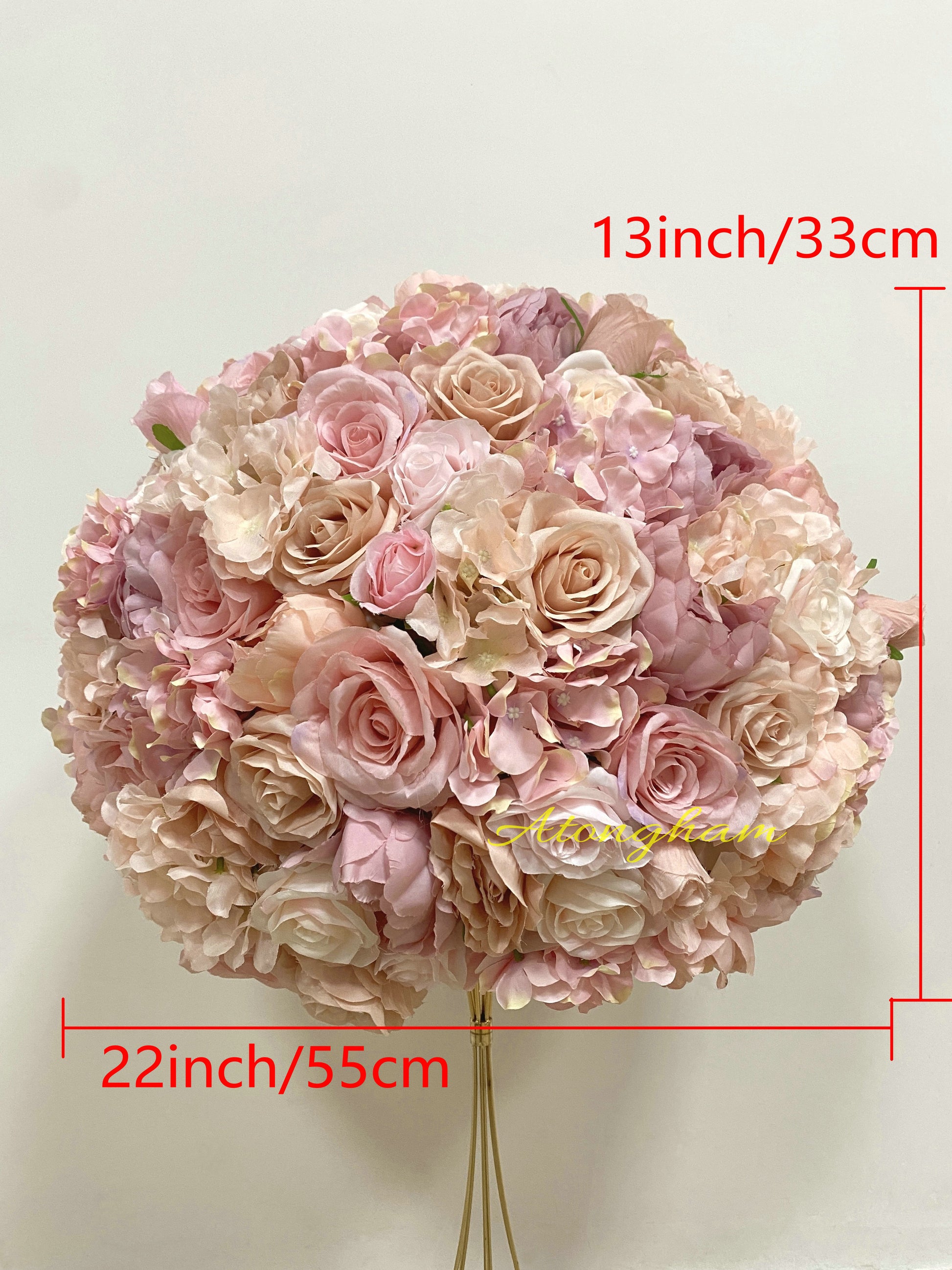 Silk floral centerpiece for reception tables