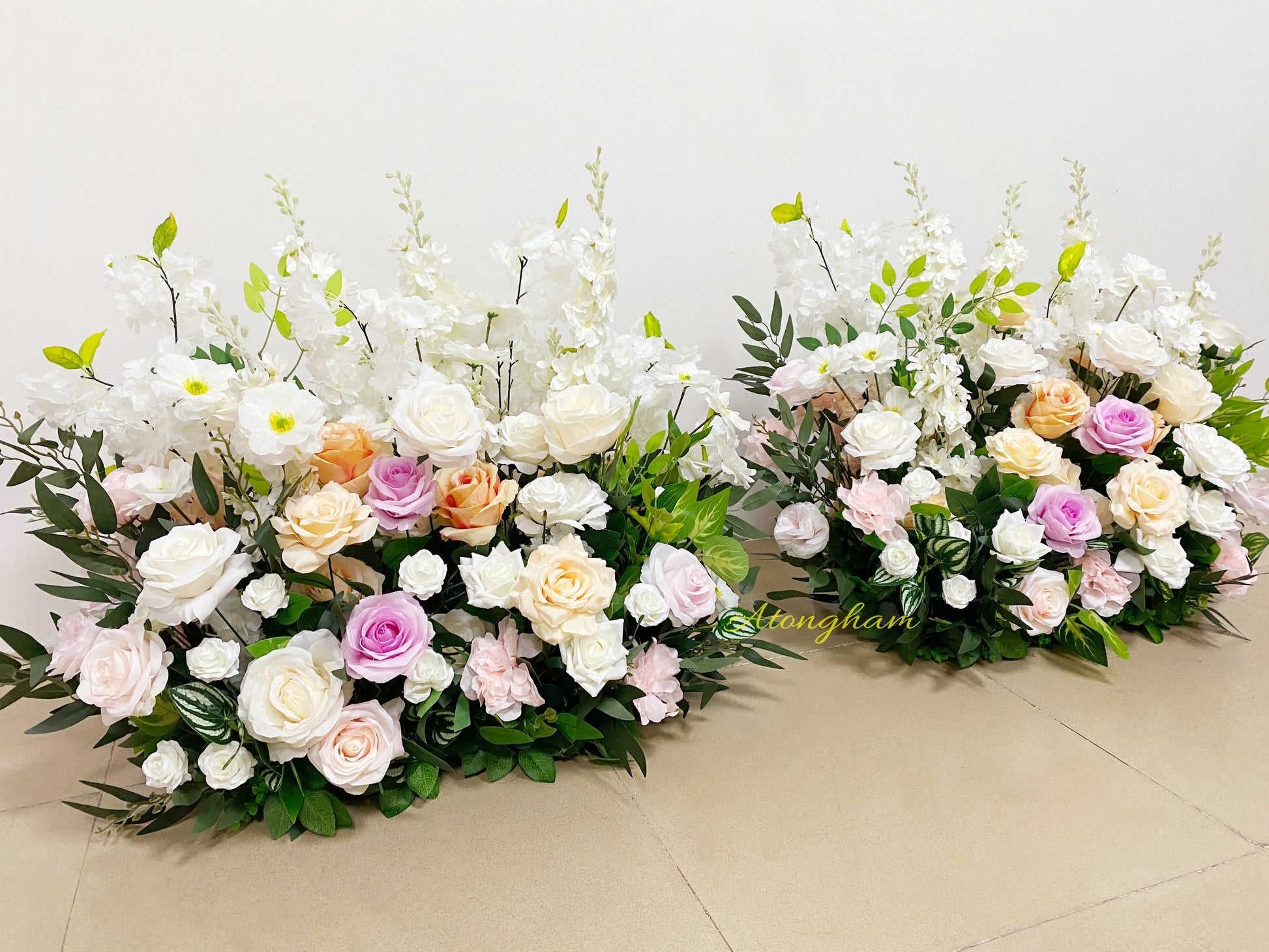 artificial aisle flower decoration for wedding ceremony