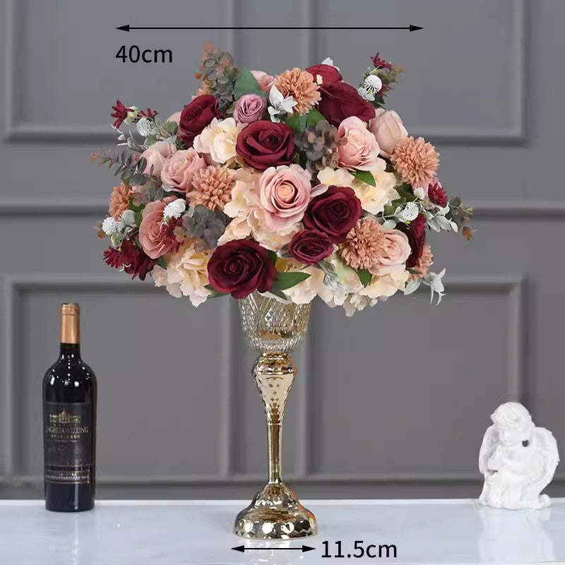 Wedding Table Centerpieces,Thistle Cream Artificial Flower Ball,Dinner Business Decoration