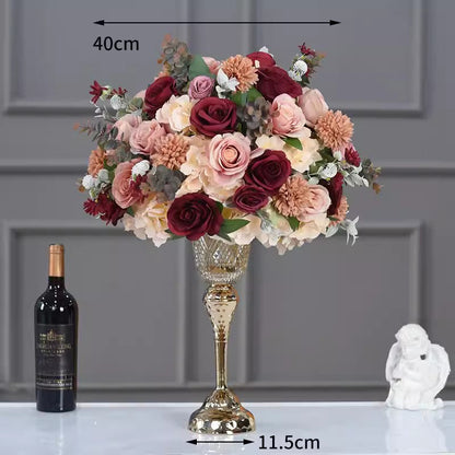 Wedding Table Centerpieces,Thistle Cream Artificial Flower Ball,Dinner Business Decoration