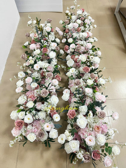 elegant artificial flower runner for ceremonies