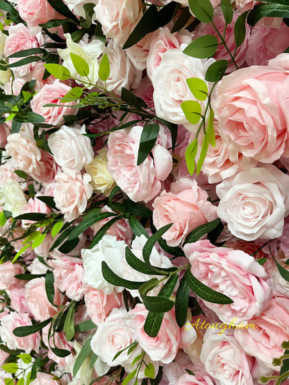 pink floral backdrop panel for events and parties