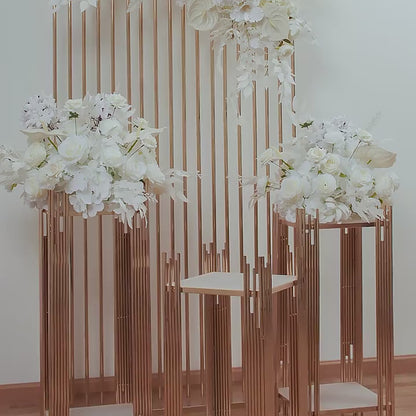 Cream Flower with Greenery Artificial Archway Flower, Flower Centerpiece, Wedding Engagement Party, Stage Decors Custom Flower