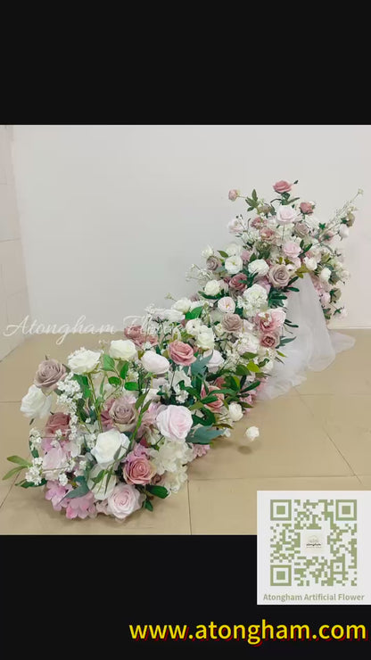 Wedding Table Flower Runner Classic Flower Garland Aisle Flower Silk Flower