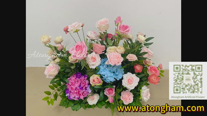 Colorful Wedding T-stage Runway Floor Flower Spring Aisle Flower Christmas New Year Decoration Props