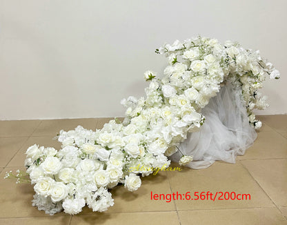 romantic nude cream centerpiece runner
