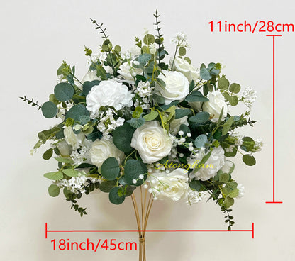 rustic eucalyptus ivory centerpiece for receptions
