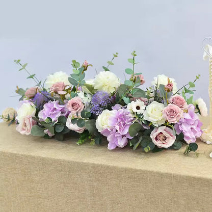 Artificial Light Pink Leaf Flower Runner,Wedding Floral Arrangement,Flower Row