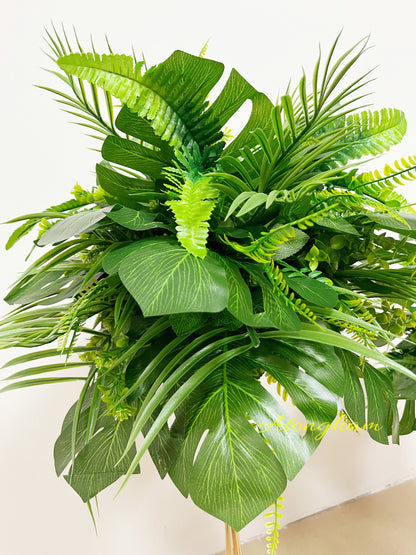 tropical plants floral ball for reception table decor
